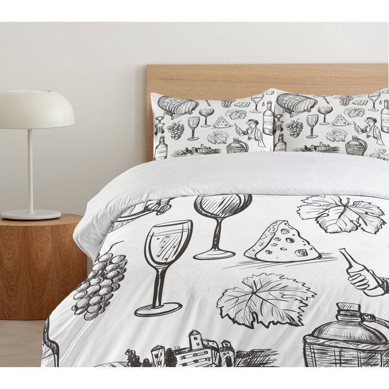Farmhouse / Country Polyester Duvet Cover, King Duvet Cover + 2 King Shams