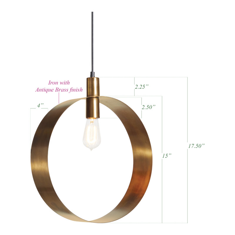 Luminaire suspendu géométrique simple à 1 lumière