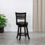 Tabouret de bar 30 po avec siège en tissu gris anthracite, décoration moderne en tissu, fabrication durable-736644929-736644931