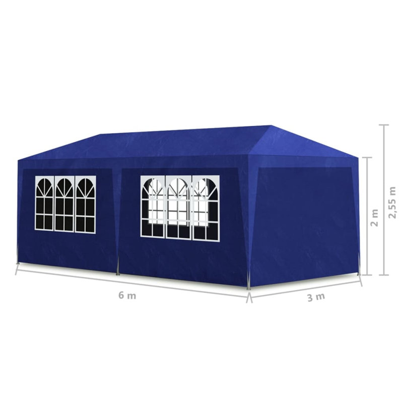 vidaXL Party Tent 10'x20' Blue, Blue