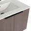 Meuble-lavabo moderne Elmridge de 30 po avec lavabo en céramique blanche Ebern Designs-1271205070
