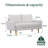 Cartlin 58" Upholstered Mid-Century Modern Loveseat-1101155319