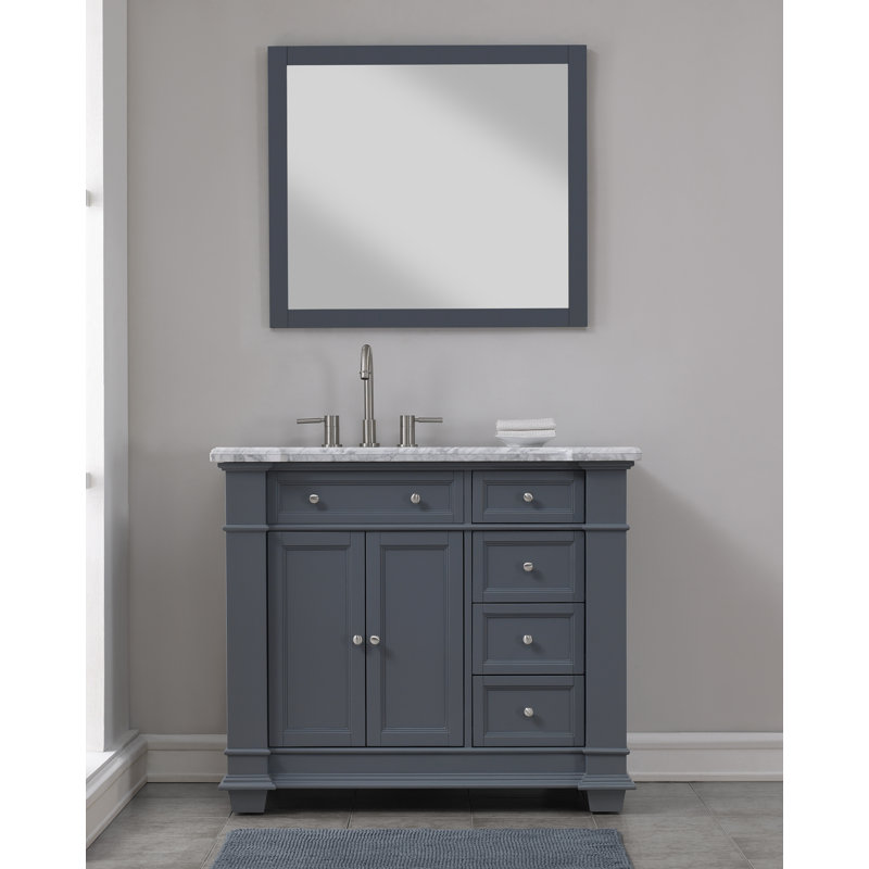 Riccardo 42" Single Bathroom Vanity Set, Gray