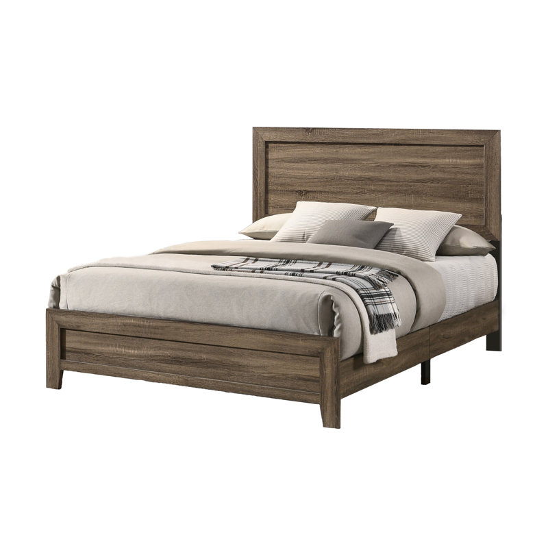 Anastasia Low Profile Standard Bed, California King, Dark Walnut
