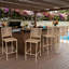 Ensemble de 4 tabourets de bar à hauteur de comptoir avec tabouret de patio en rotin de 30 po avec structure en métal