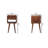  Solid Wood Mini Chestnut Curved Bedside Table – 1 Drawer + Open Shelf, Space-Saving Modern Design for Bedroom, Living Room, or Office