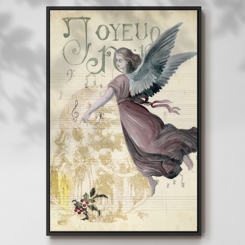 Collection de voeux de Noël B, Noir, H 25 po x l 17 po x P 1,5 po