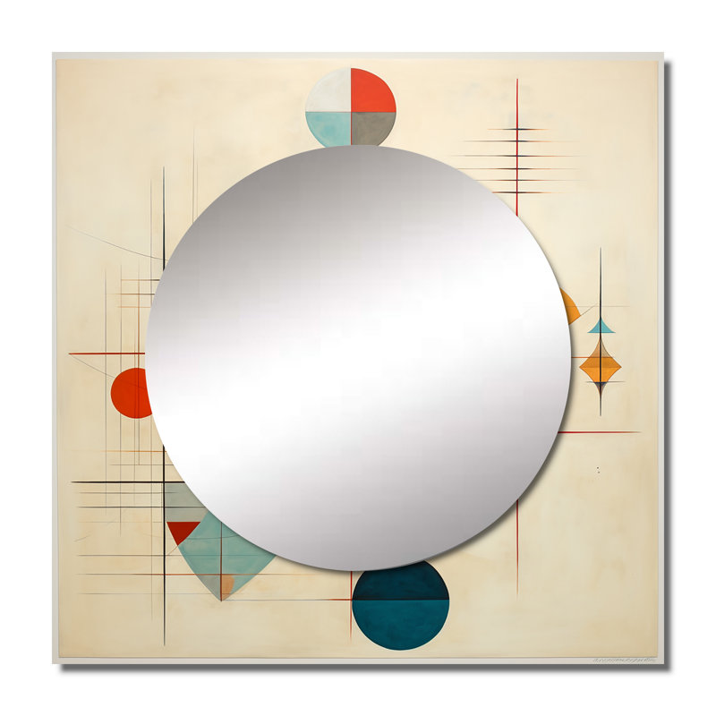 Elskea - Miroir carré moderne pour décor mural, 29 po x 29 po