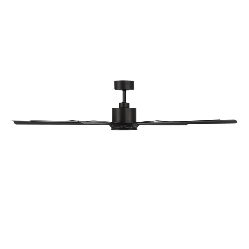 Size Matters 8-Blade Smart Ceiling Fan, Yes, Matte Black, 65"