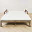 Lit de jour de patio en acacia avec coussins de 55,27 po de largeur Quilliams-1866776600