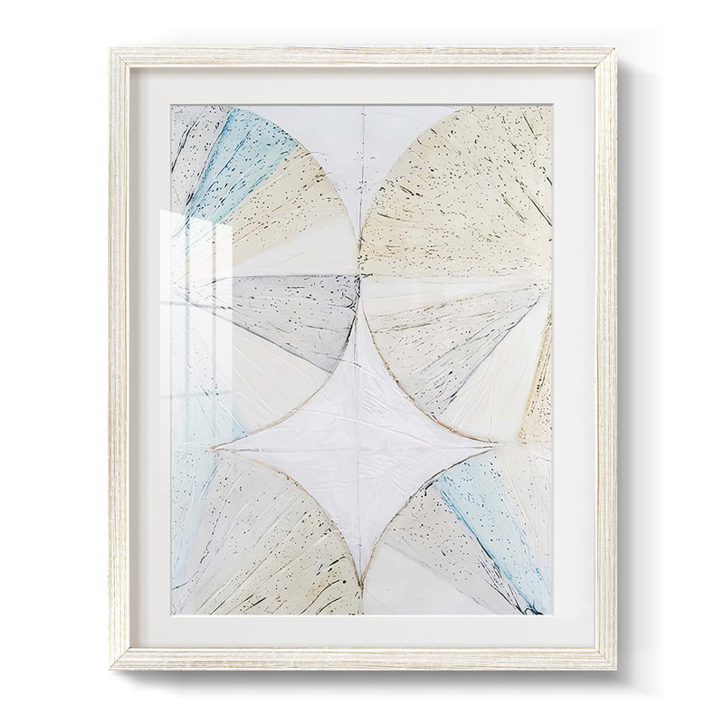 «Pie Charts II», impression encadrée, H 28,5 po x l 20,5 po, Blanc