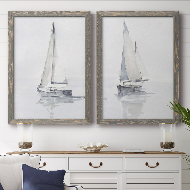 Toile encadrée Misty Harbor I-Premium - prête à être accrochée