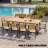 Patio Dining Table With Umbrella Hole and Aluminum Frame-1733081585-1690847953