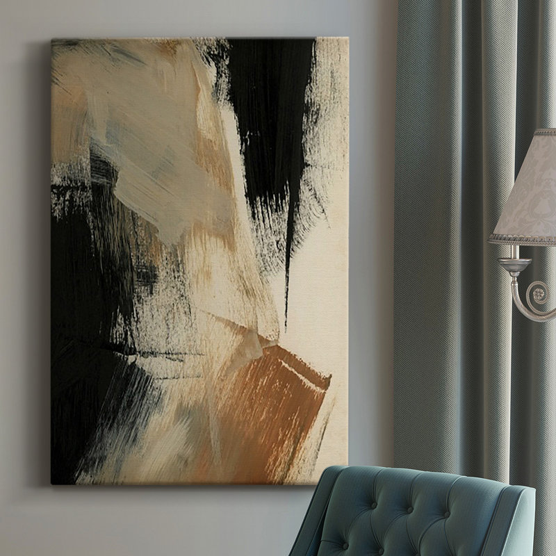 Toile tendue Baked Paintstrokes V - prêt à accrocher, H 36 po x l 24 po x P 1 po