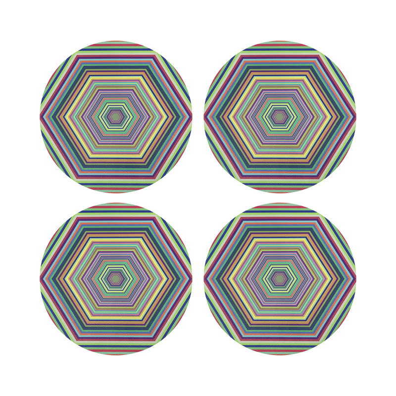 Hex Dylan Vegan Leather Round Coasters