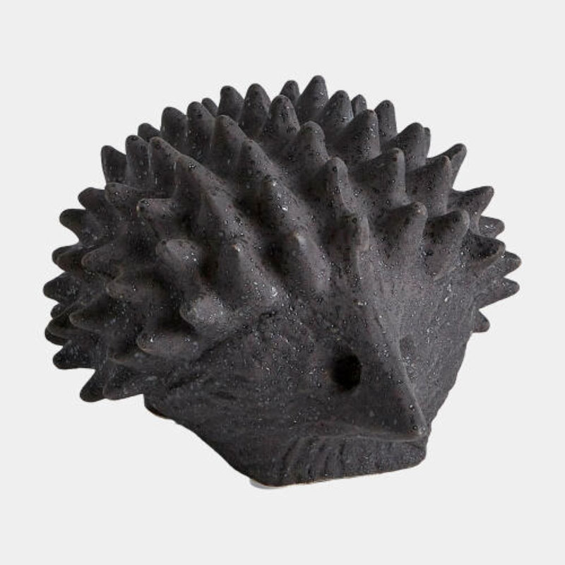 Porcupine-Black Volcano 4"H x 5"W x 7"D Decorative Sculpture