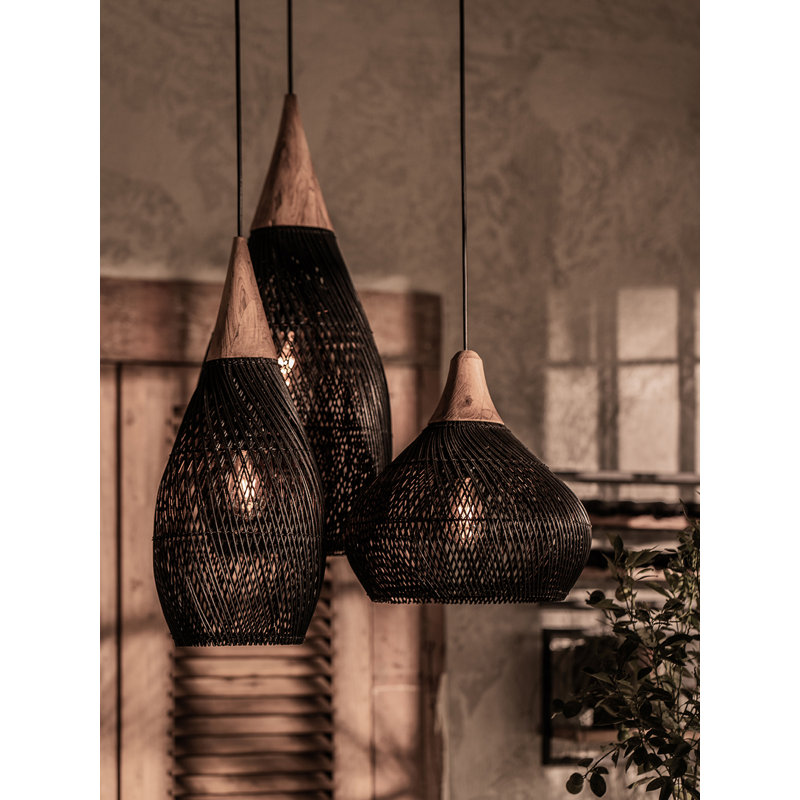 Luminaire suspendu 1 lumière Ardy, Noir