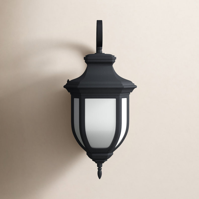 Lanterne murale d'extérieur Carterton, H 14,63 po x l 6,38 po x P 8,5 po, Noir, Non