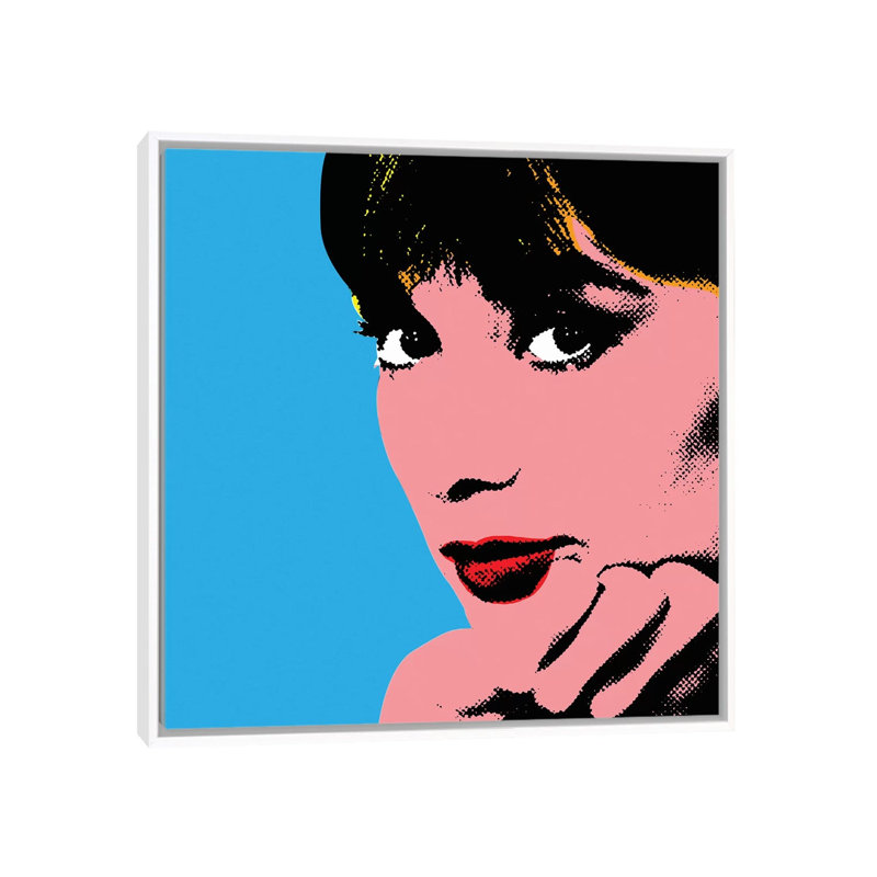 « Audrey Hepburn DOTS » par radio Days-impression d’art graphique, H 18 po x l 18 po x 1,5 po, Toile blanche encadrée