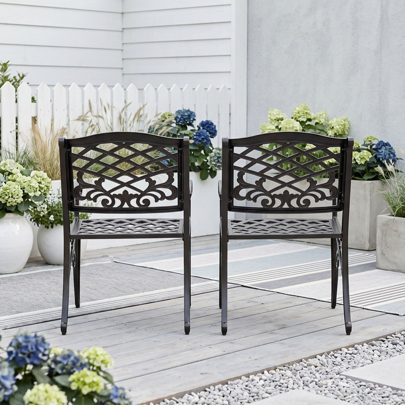 Outdoor Dining Armchair, Bronze