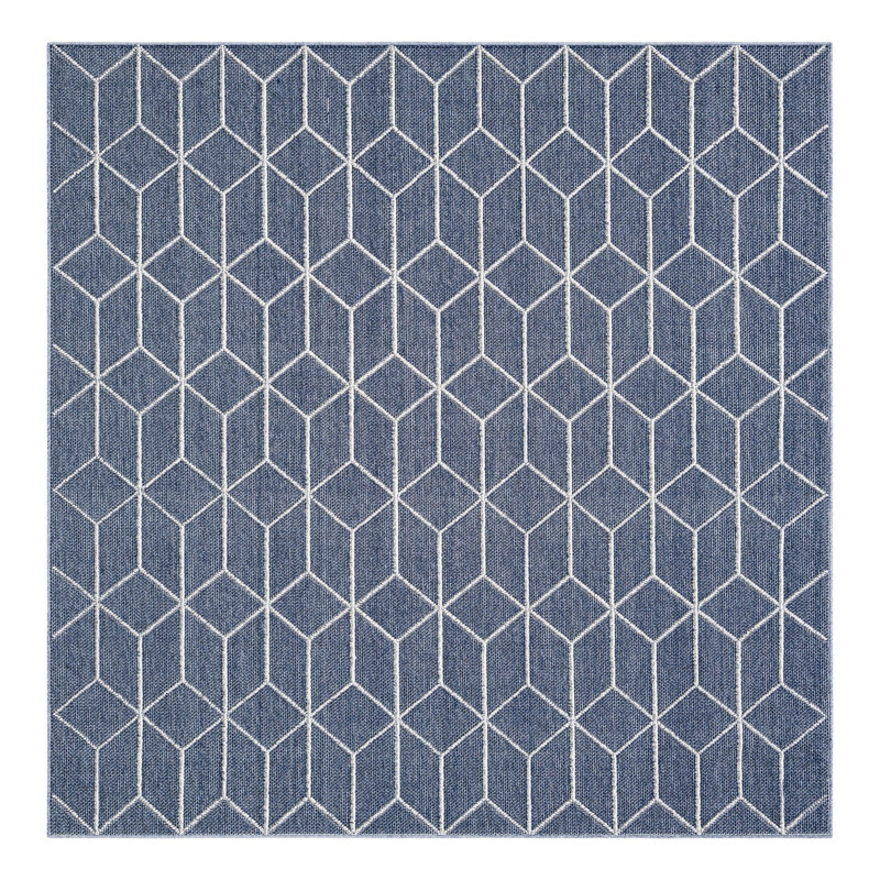 Tapis d'extérieur à treillis, Carré 7 pi 10 po