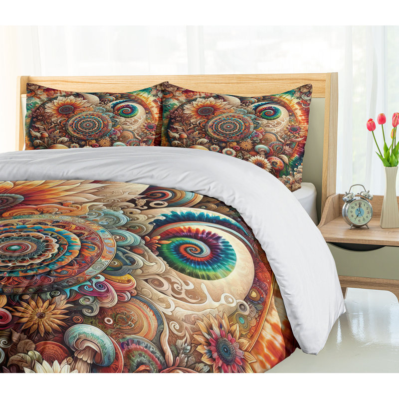 Hippie Duvet Cover, King Duvet Cover + 2 Standard Shams