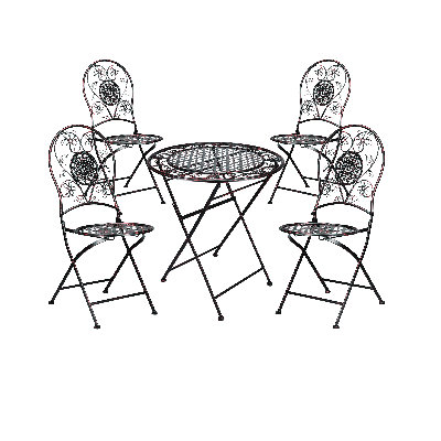 Barcelona Bistro Set 28" Table & 4 Chairs by Chivari