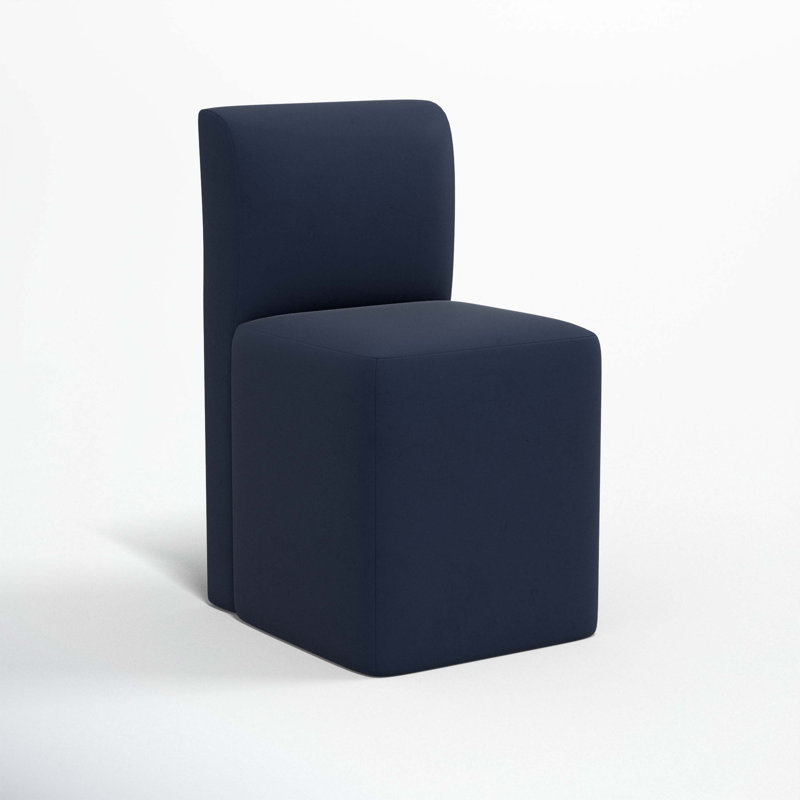 Mendy Upholstered Dining Chair, Classic Ink Performance Velvet