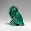 Genuine Polished Malachite Owl Carving (149.3 Grams)