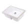 LACAVA Cube 14.12'' White Porcelain Rectangular Bathroom Sink with Overflow