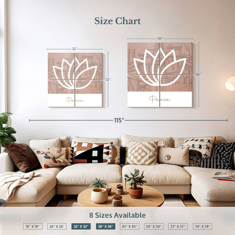 Lotus Tergel Peace, H 32 po x l 32 po
