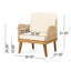 Ensemble de conversation d'extérieur en bois d'acacia avec corde 4 pièces