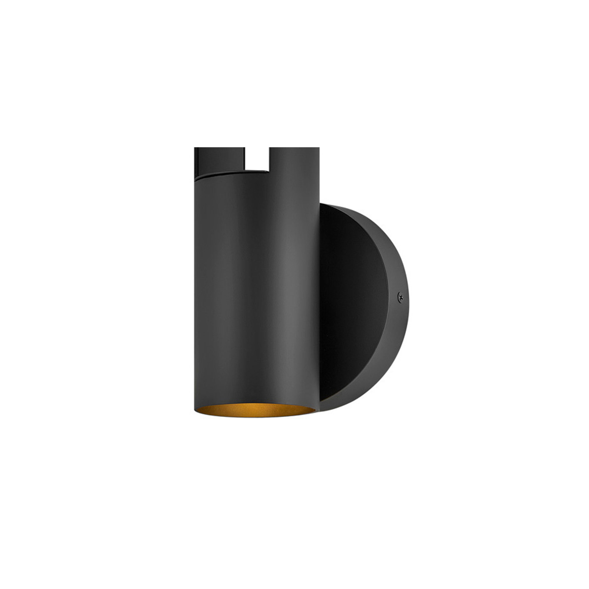 Aurora 2 Light Cylinder Outdoor Wall Light, Black