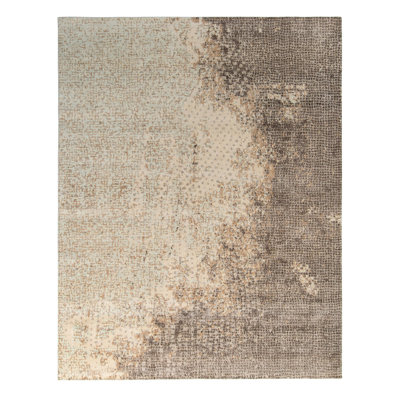 Distressed Homage Hand Knotted Wool Abstract Area Rug