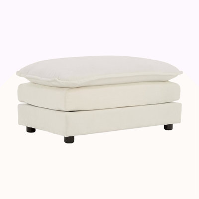 Repose-pieds en tissu chenille à combiner avec un canapé 2 places, un canapé 3 places et un canapé 4 places