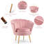 Fauteuil demi-tonneau en velours 28,8 po Raelynn-1432828724