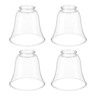 Abat-jour de ventilateur de plafond cloche en verre H 5,25 po x l 5 po (vissé) transparent