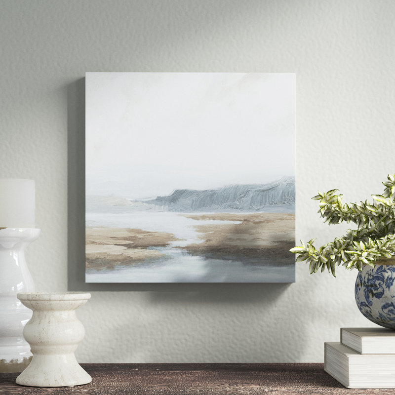 Paysage abstrait - reproduction d'art sur toile, H 12 po x l 12 po