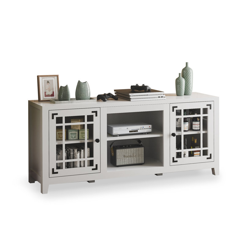 Aderinola Farmhouse TV Stand for TVs up to 65", White