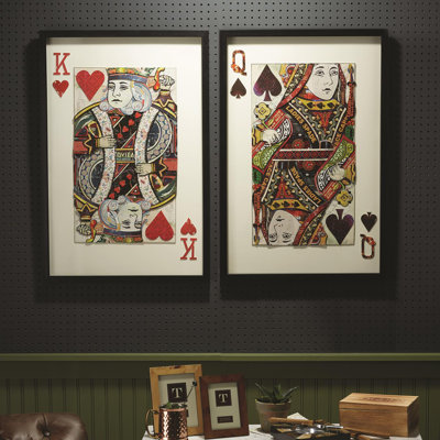 Ensemble de 2 reproductions d’art graphique encadrées sur papier
