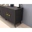 Console Catena Modern Anthracite, panneau de particules 100% mélaminé, épaisseur: 0,7 pouce | Comprend de nombreuses tablettes, une conception murale, parfaite pour un décor et une organisation élégants-108057653