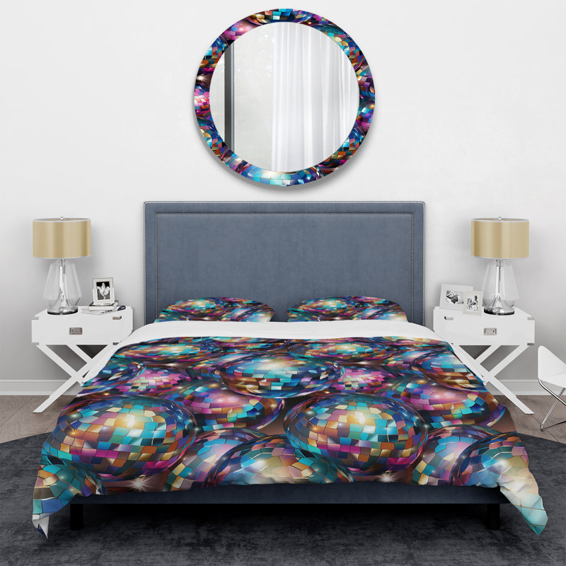 Ensemble de housse de couette Popart Digital Disco Dance I, Housse de couette pour très grand lit et 2 très
