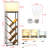 8-Tier Tree Bookshelf With Led Light – Adjustable 3-Mode Lamp For Hardcover Books, Space-Saving Floor Shelf With Foot Pedal Control