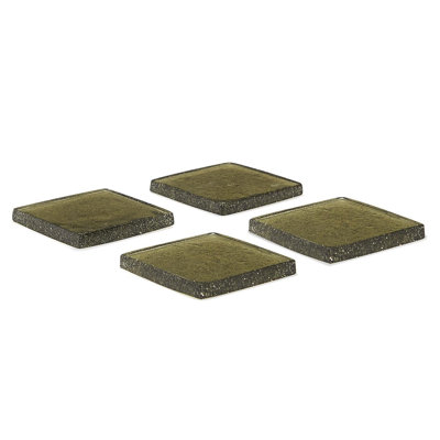 Glass Square 4 Piece Coaster Set