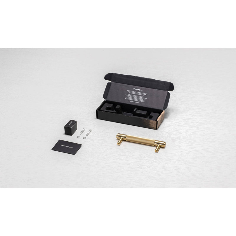 Pull Bar / Cross, 4 23/25", Brass