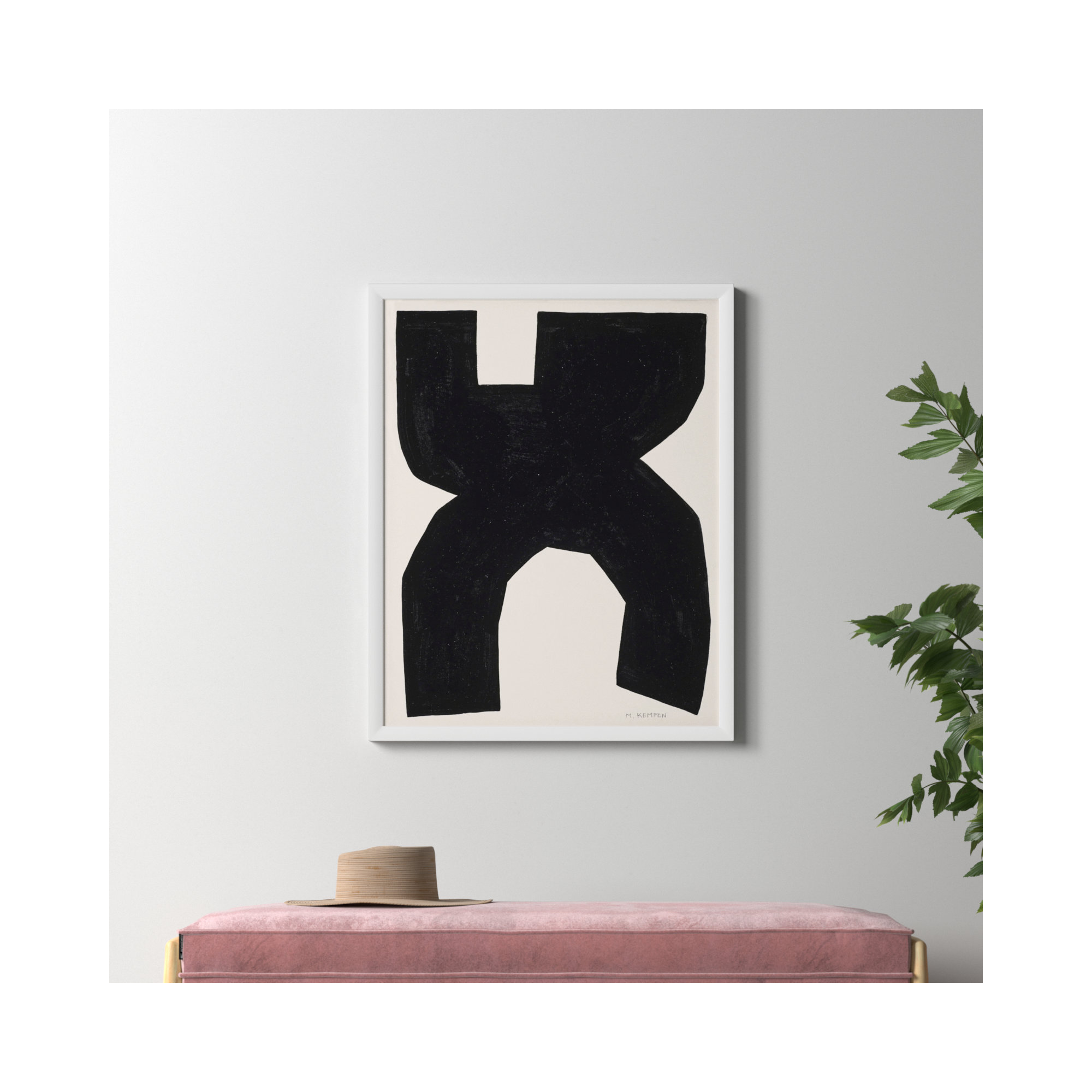 Module On White 1 by Michael Kempen, 38" H x 30" W x 1.25" D, White