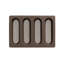 Mini baguette en silicone perforée brillante