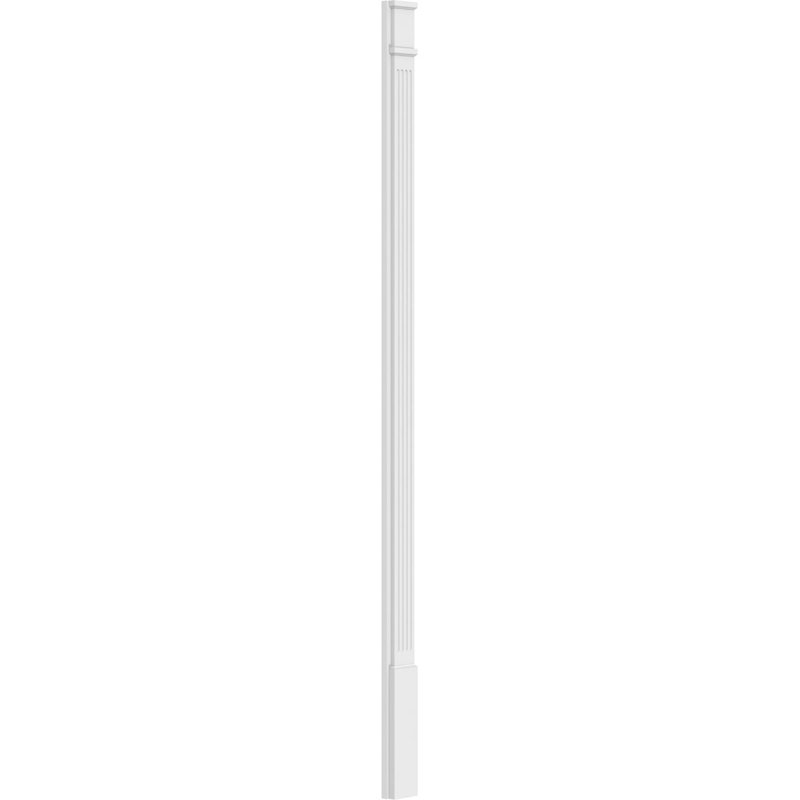 Pilastre cannelé en PVC (la paire), 102 po, 5", Base et chapiteau décoratifs
