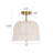 2-Light Fabric Semi-Flush Mount