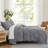 Pinch Pleated, Pintuck Duvet Cover Set with matching shams-227736031-227736027
